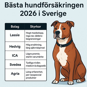 Bästa hundförsäkringen 2026 i Sverige