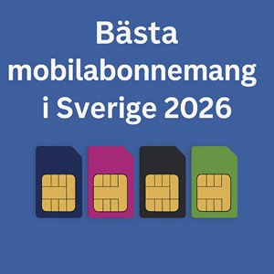 Bästa mobilabonnemang i Sverige 2026 – jämförelse av svenska operatörer