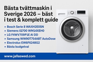 Bästa tvättmaskin i Sverige 2026 – bäst i test & topplista