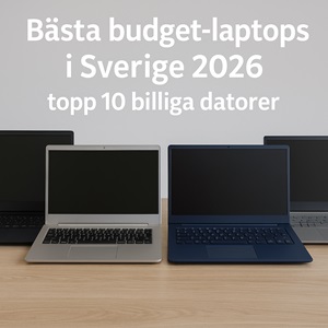 Billiga budget-laptops 2026 med flera prisvärda datorer för studier och arbete